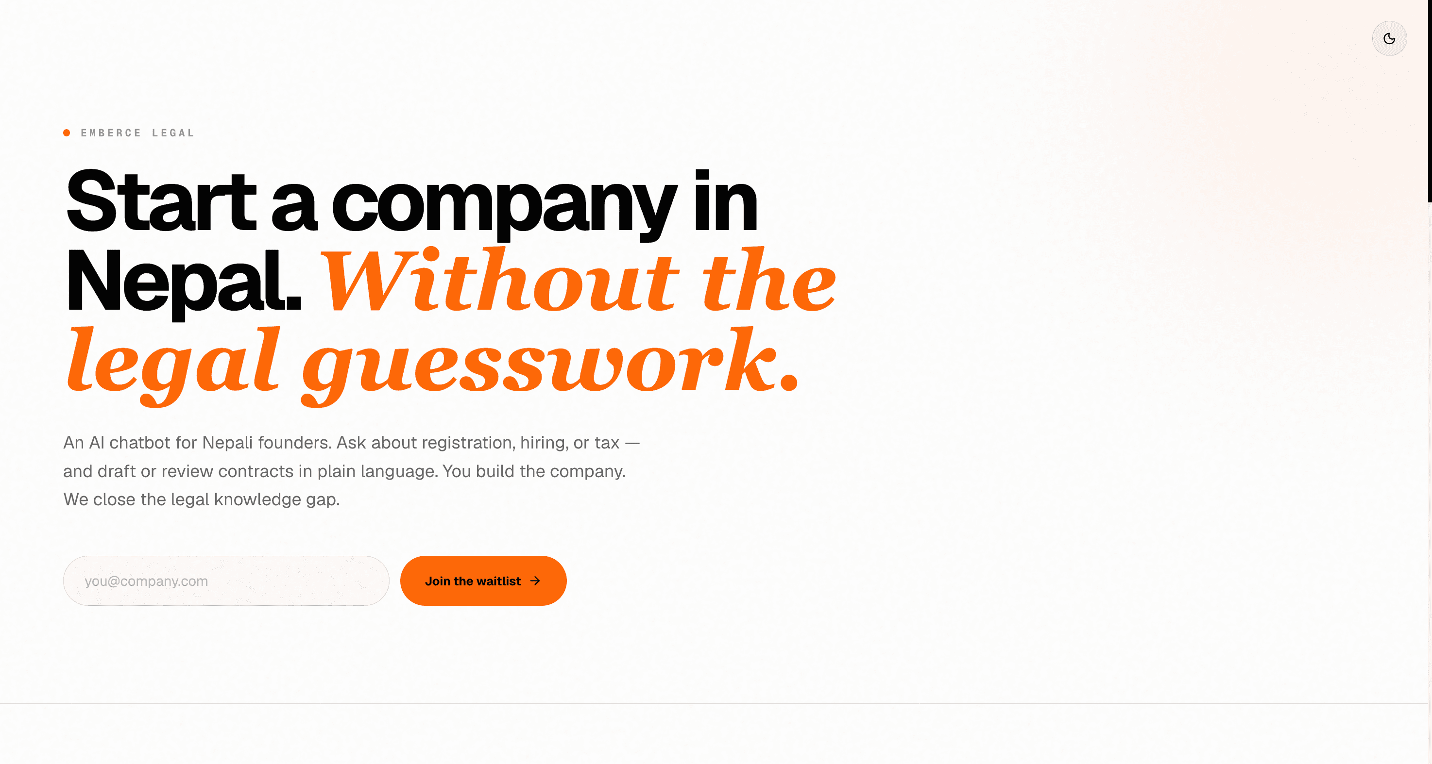 Emberce Legal — start a company in Nepal without the legal guesswork